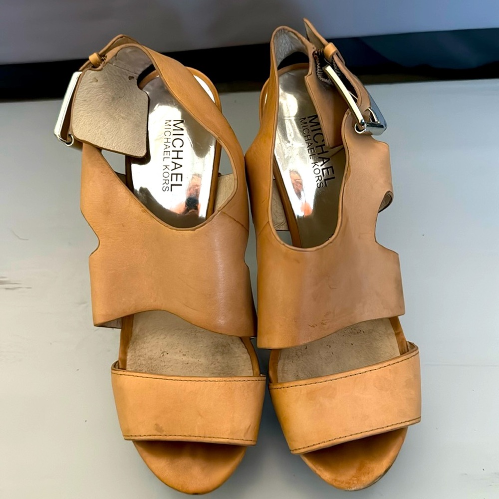 MICHAEL by Michael Kors Carla Tan Heels - 8